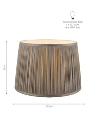 Laura Ashley Dove Grey Hemsley Pleated Silk Empire Easyfit Lamp Shade - Image 5 of 6