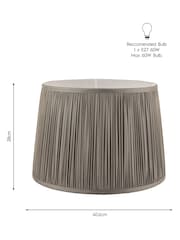 Laura Ashley Dove Grey Hemsley Pleated Silk Empire Easyfit Lamp Shade - Image 6 of 6
