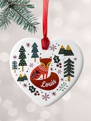 Treat Republic Scandi Fox Heart Christmas Decoration - Image 2 of 3