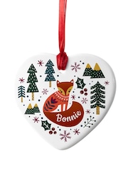 Treat Republic Scandi Fox Heart Christmas Decoration - Image 3 of 3