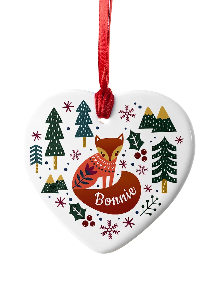Treat Republic Scandi Fox Heart Christmas Decoration - Image 3 of 3