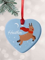 Treat Republic Flying Rudolph Heart Ceramic Decoration - Image 2 of 3