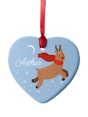 Treat Republic Flying Rudolph Heart Ceramic Decoration - Image 3 of 3