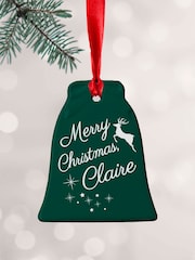 Treat Republic Merry Christmas Bell Ceramic Decoration - Image 1 of 2