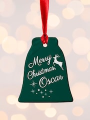 Treat Republic Merry Christmas Bell Ceramic Decoration - Image 2 of 2