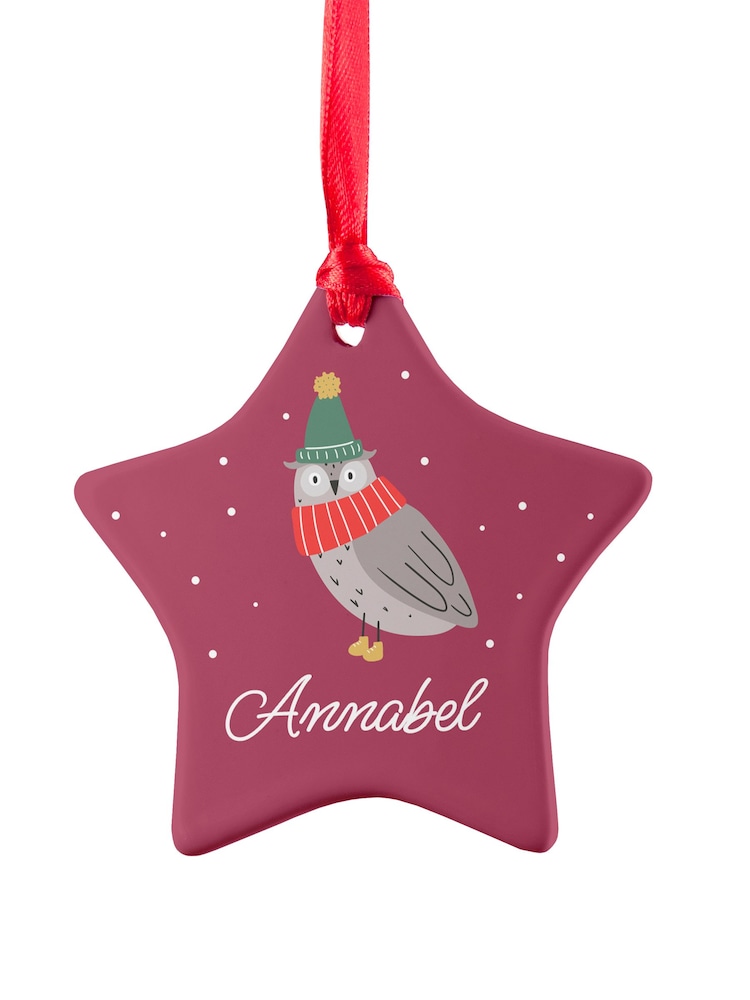 Treat Republic Winter Owl Star Ceramic Decoration - Image 3 of 3 Treat Republic Winter Owl Star Ceramic Decoration - Image 3 of 3