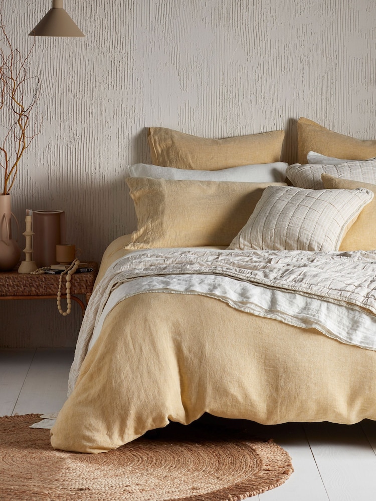 Secret Linen Store Buttercup Linen Duvet Cover - Image 1 of 2 Secret Linen Store Buttercup Linen Duvet Cover - Image 1 of 2