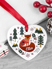 Treat Republic Scandi Fox Heart Christmas Decoration - Image 3 of 3