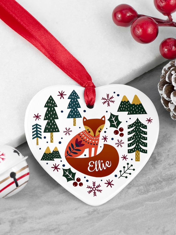Treat Republic Scandi Fox Heart Christmas Decoration - Image 3 of 3