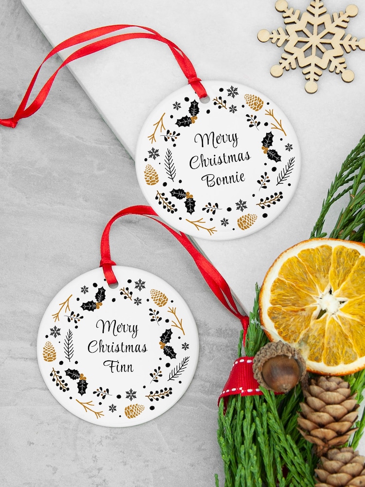Personalised Nordic Wreath Ornament - Image 2 of 4