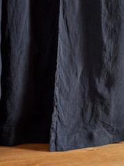 Cortina individual de lino 100 % con bucles y cabecera para barra de Secret Linen Store - Imagen 2 de 2