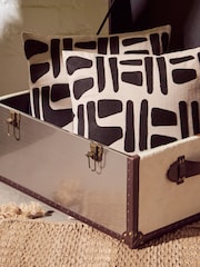 Fifty Five South White Brown Kensington Townhouse Storage Trunk - Image 2 of 6