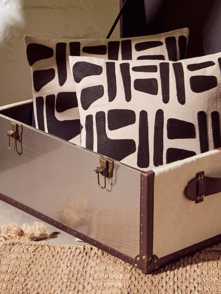 Fifty Five South White Brown Kensington Townhouse Storage Trunk - Image 2 of 6 Fifty Five South White Brown Kensington Townhouse Storage Trunk - Image 2 of 6