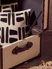 Fifty Five South White Brown Kensington Townhouse Storage Trunk - Image 3 of 6