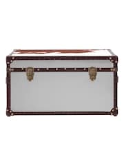 Fifty Five South White Brown Kensington Townhouse Storage Trunk - Image 6 of 6