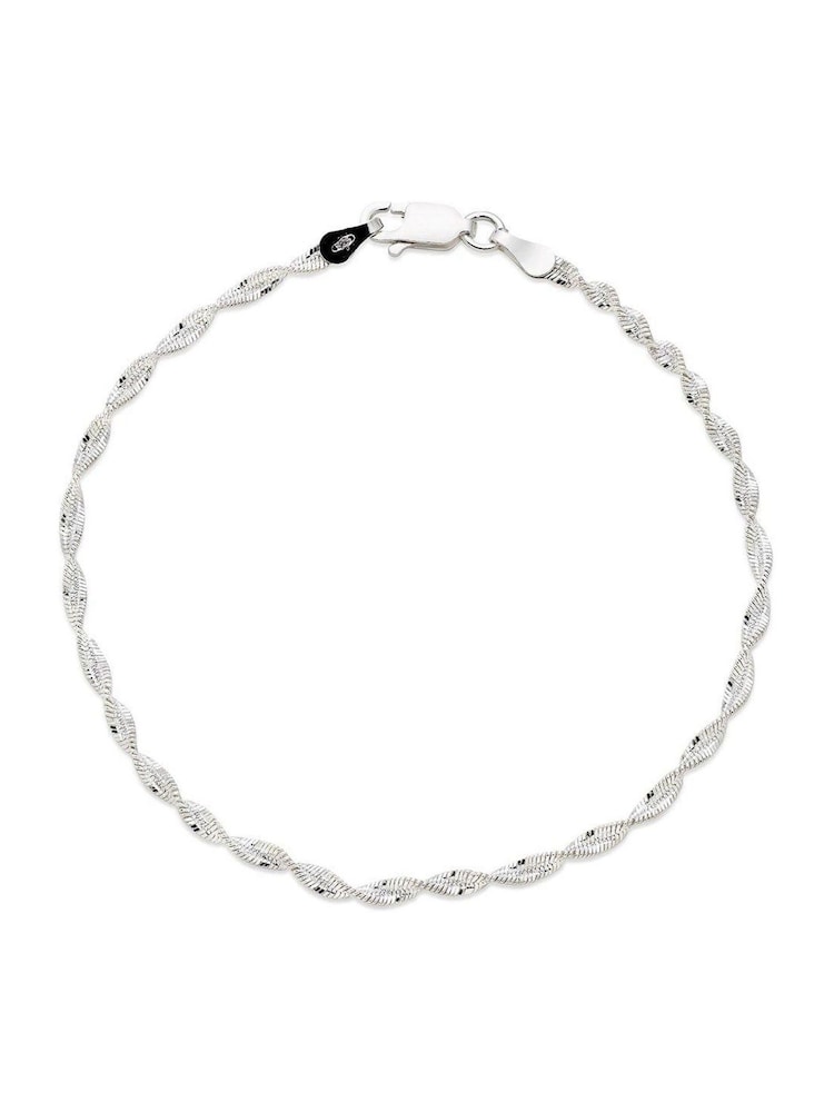 Beaverbrooks Silver Twist Bracelet - Image 1 of 3