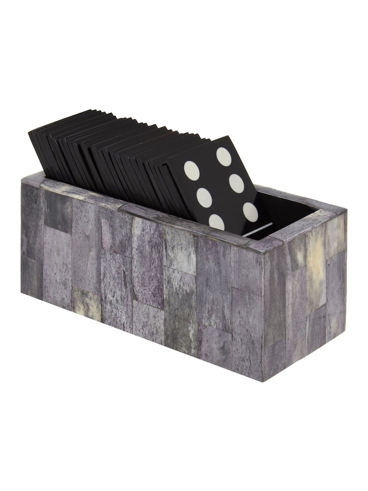 Fifty Five South Grey Black Churchill Games Domino Set - Image 1 of 6