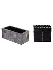 Fifty Five South Grey Black Churchill Games Domino Set - Image 4 of 6