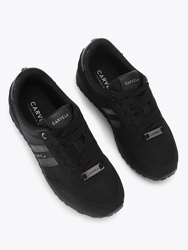 Carvela Black Mio Trainers - Image 2 of 4 Carvela Black Mio Trainers - Image 2 of 4