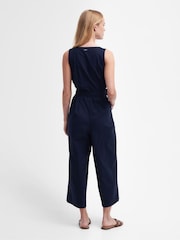 Barbour® Navy Penrose Cotton/Linen Mix Jumpsuit - Image 14 of 15