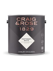 Craig & Rose White Chalky Emulsion Craftsmans White Paint - Image 2 of 2