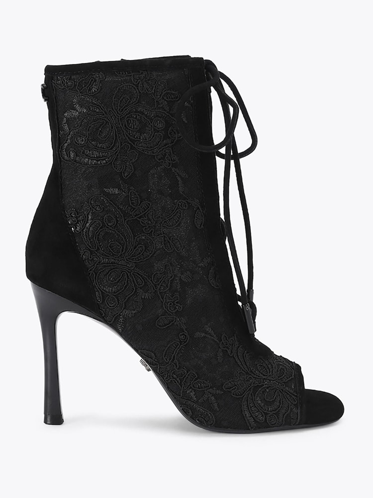 Carvela Corsetta Open Toe Lace Ankle Boots - Image 1 of 4