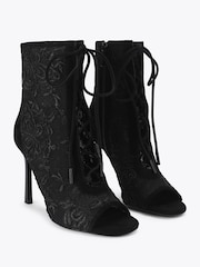 Carvela Corsetta Open Toe Lace Ankle Boots - Image 2 of 4