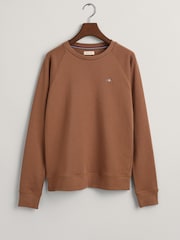 Braun - GANT Sweatshirt mit Schildlogo - Bild 5 von 5