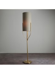 Gallery Home Brown Nanaimo Brass Floor Lamp - Image 1 of 8