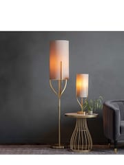 Gallery Home Brown Nanaimo Brass Floor Lamp - Image 5 of 8