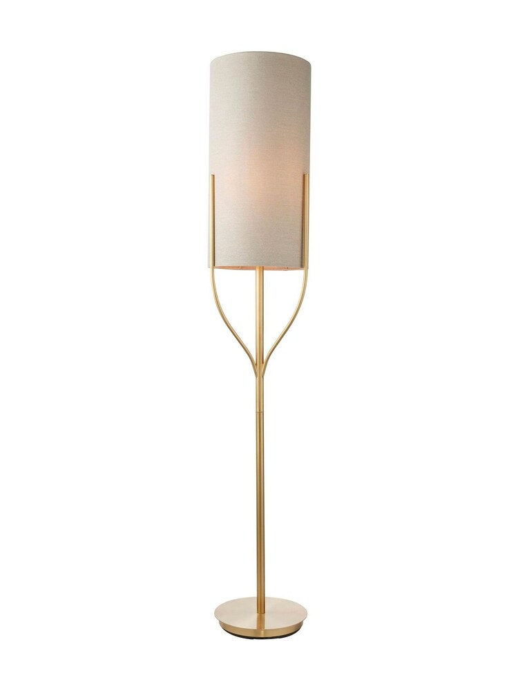 Gallery Home Brown Nanaimo Brass Floor Lamp - Image 6 of 6 Gallery Home Brown Nanaimo Brass Floor Lamp - Image 6 of 6