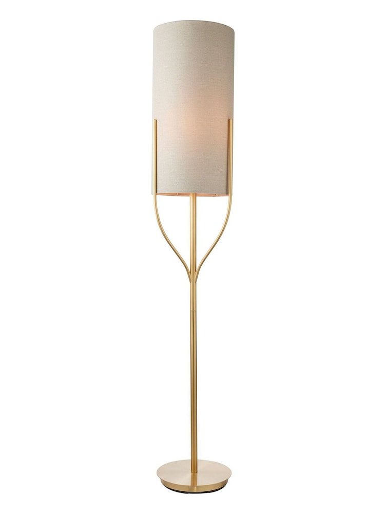 Gallery Home Brown Nanaimo Brass Floor Lamp - Image 8 of 8