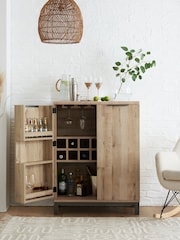 Light Bronx Oak Effect Drinks Cabinet - Image 1 of 9