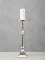 Fifty Five South Silver Kensington Townhouse Pillar Candle Holder - Image 1 of 6