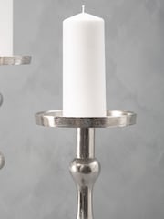 Fifty Five South Silver Kensington Townhouse Pillar Candle Holder - Image 3 of 6