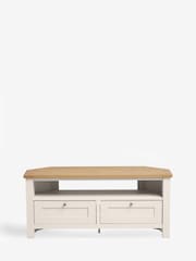 Cream Malvern Oak Effect Corner TV Unit, Up to 46 Inch - Image 7 of 8