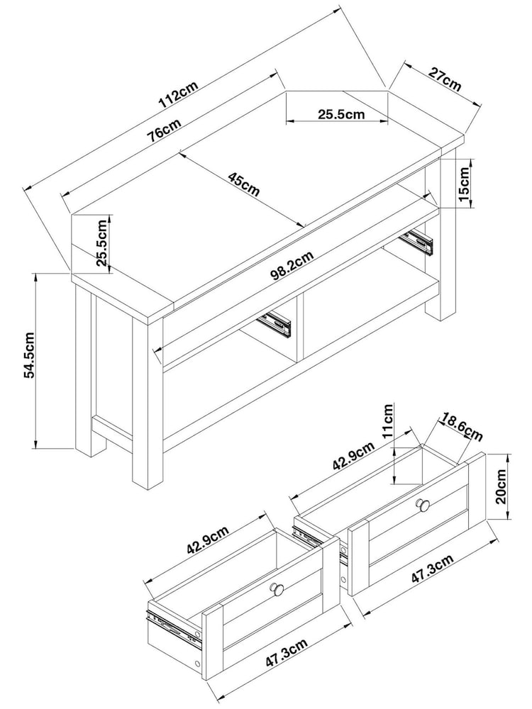 Cream Malvern Oak Effect Corner TV Unit, Up to 46 Inch - Image 8 of 8