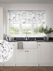 Grey Isla Floral Made to Measure Roller Blind - Image 1 of 6