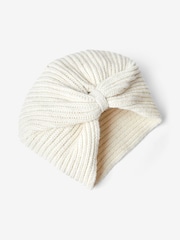 Crema - Turbante de punto para niñas de JoJo Maman Bébé - Imagen 2 de 3