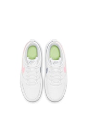 Nike White/Pink Court Borough Low Youth Trainers - Image 6 of 8