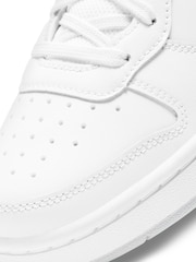 Nike White/Pink Court Borough Low Youth Trainers - Image 7 of 8