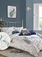 Laura Ashley Midnight Blue Belvedere 100% Cotton Sateen Duvet Cover and Pillowcase Set - Image 2 of 6