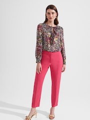 Hobbs Slim Pink Kaia Trousers - Image 1 of 4
