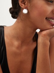 Silver Tone Orb Stud Earrings - Image 1 of 3