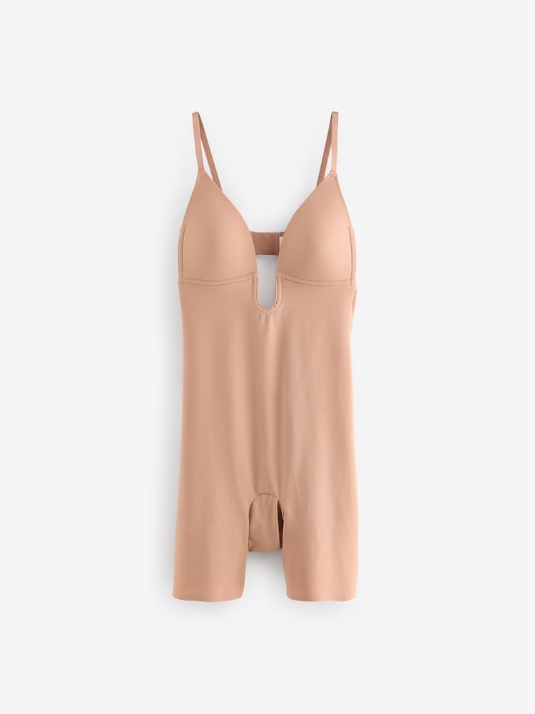 Praline Nude - Modelujące brzuch i uda body z głębokim dekoltem Medium - Image 6 of 7