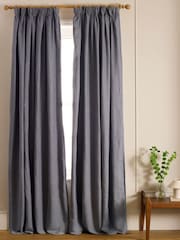 Secret Linen Store Verdunkelungsvorhänge aus Baumwoll-Leinen-Twill (Paar) - Bild 1 von 3