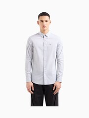 Armani Exchange Light Blue Ripple Shirt - Image 1 of 5
