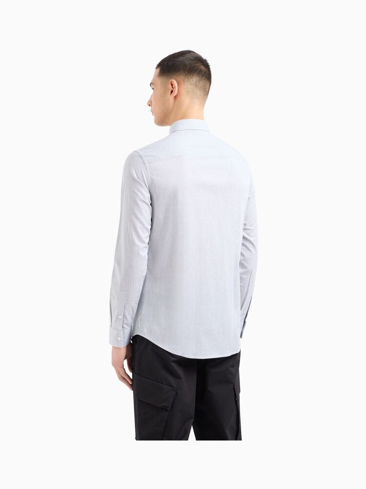 Armani Exchange Light Blue Ripple Shirt - Image 2 of 5