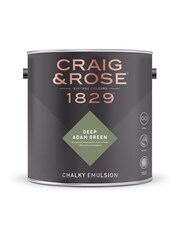 Craig & Rose Green Chalky Emulsion Deep Adam Green 2.5Lt Paint - Image 2 of 2