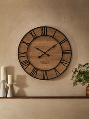 Dark Natural Bronx 90cm Clock - Image 2 of 4